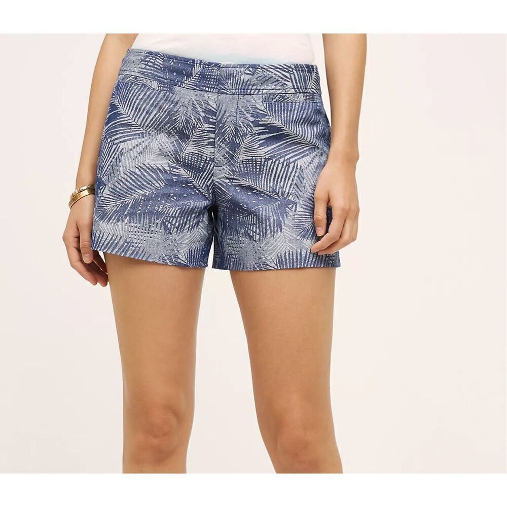 Anthropologie Cartonnier Palm Leaf Shorts 100% cotton size 6